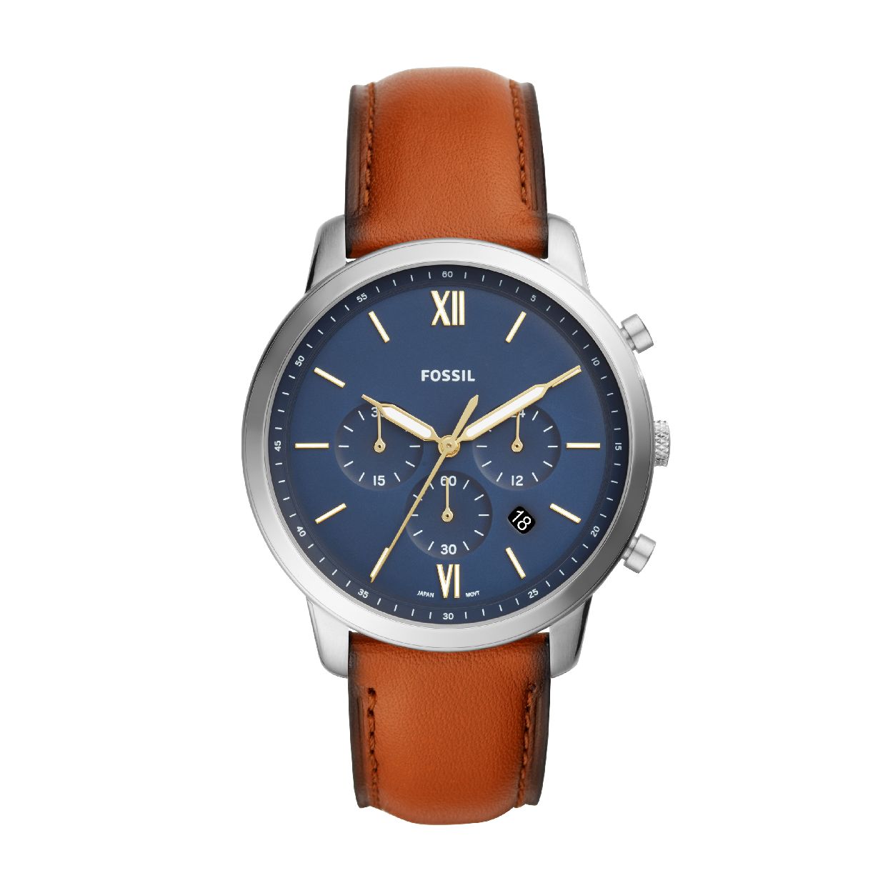 Dit herenhorloge is van het merk Fossil. Het is een chrono horloge met een band gemaakt van leer. De diameter van de kast is 44 mm.
De verdere specificaties van het horloge zijn als volgt:
Bandbreedte (mm): 22
Kastmateriaal: edelstaal
Techniek: quartz