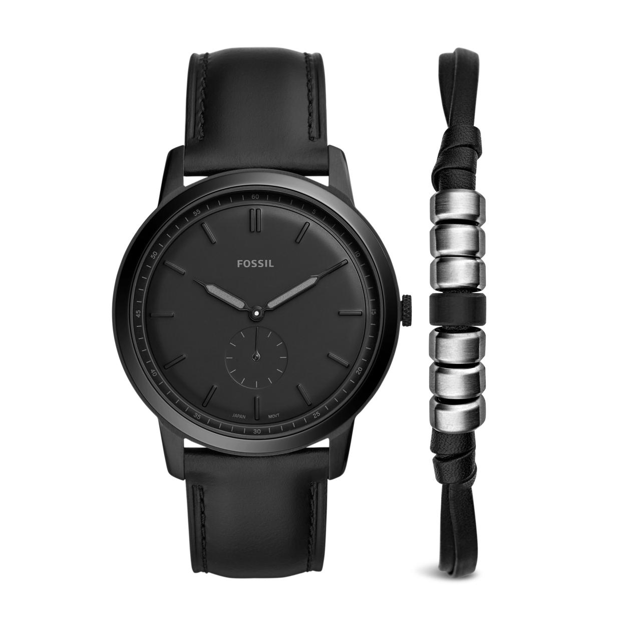 mooi all black horloge met een bijpassende armband