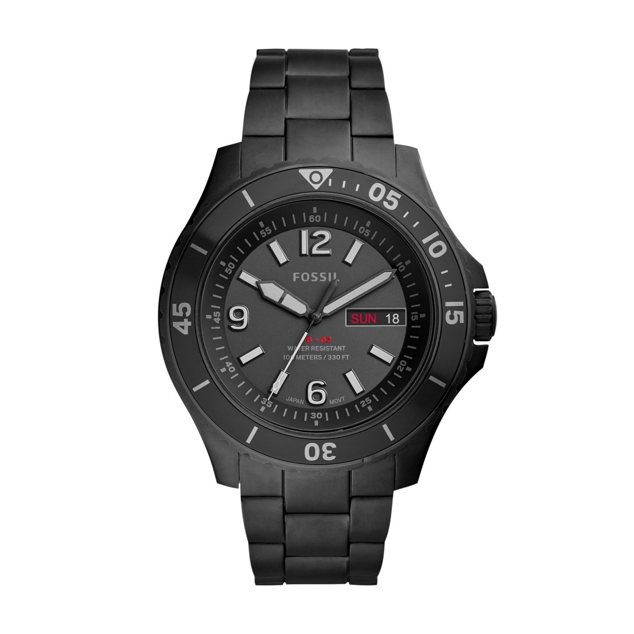 Fossil herenuurwerk FS5688
Collectie FB-02
Zwarte kast en band
Zwarte wijzerplaat met dag en datumaanduiding
Stoer en sportief uurwerk
Waterdichtheid: 10 ATM