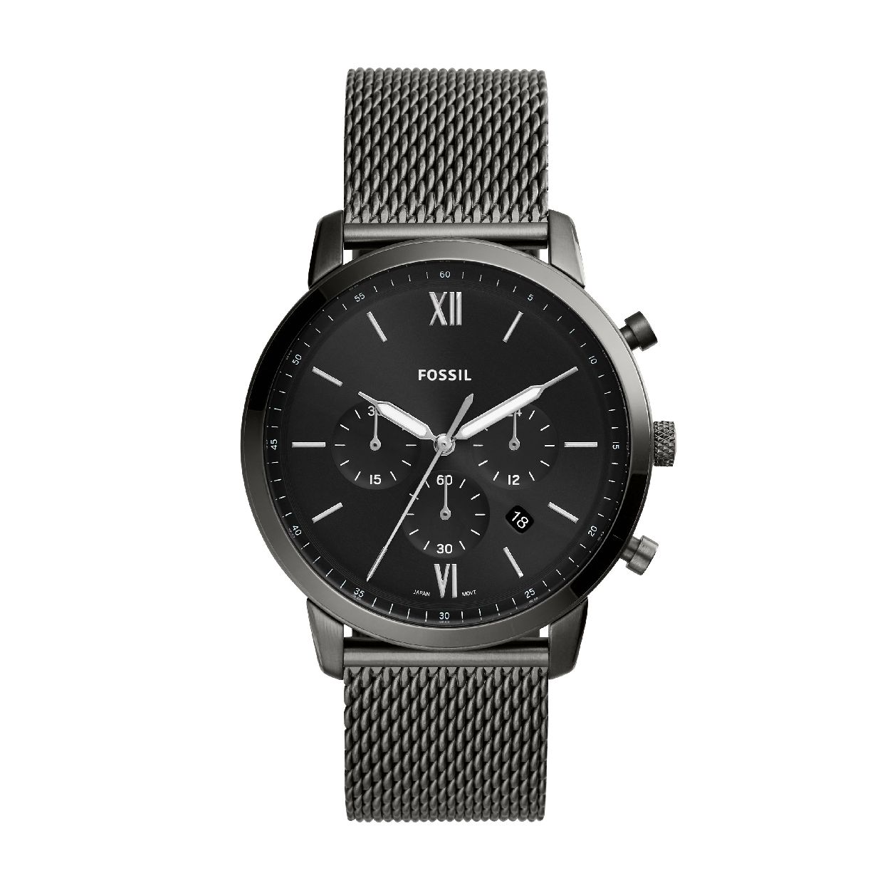 Dit herenhorloge is van het merk Fossil. Het is een chrono horloge met een band gemaakt van edelstaal . De diameter van de kast is 44 mm.
De verdere specificaties van het horloge zijn als volgt:
Bandbreedte (mm): 22
Kastmateriaal: edelstaal
Techniek: quartz