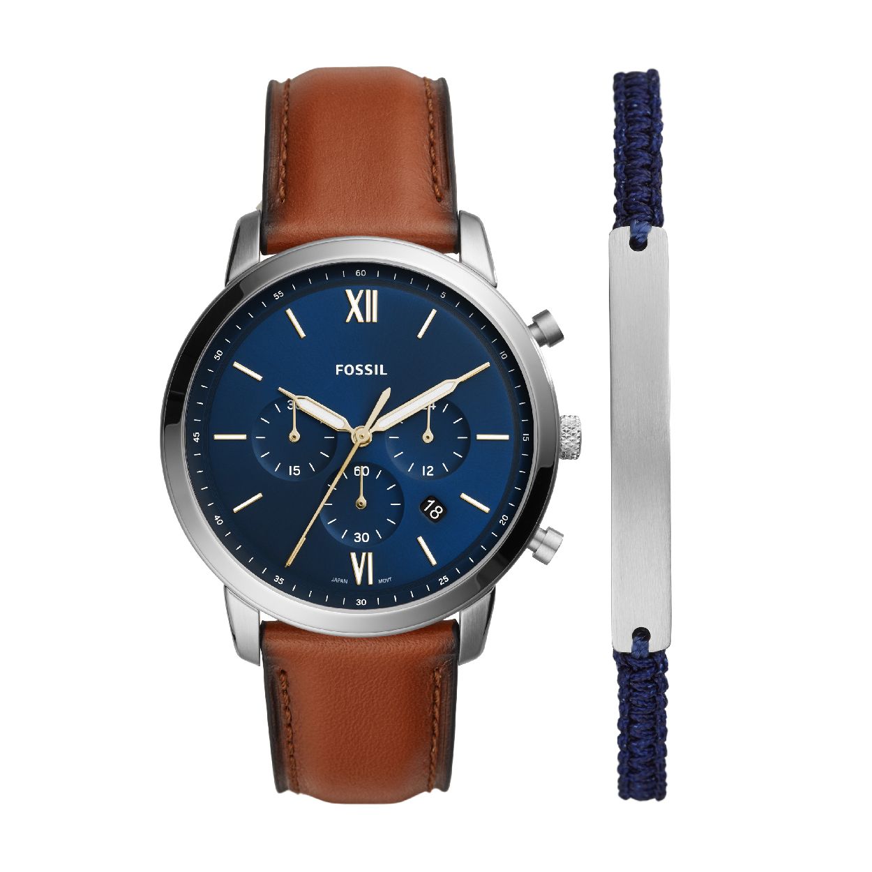Dit herenhorloge is van het merk Fossil. Het is een chrono horloge met een band gemaakt van leer. De diameter van de kast is 44 mm.
De verdere specificaties van het horloge zijn als volgt:
Bandbreedte (mm): 22
Kastmateriaal: edelstaal
Techniek: quartz