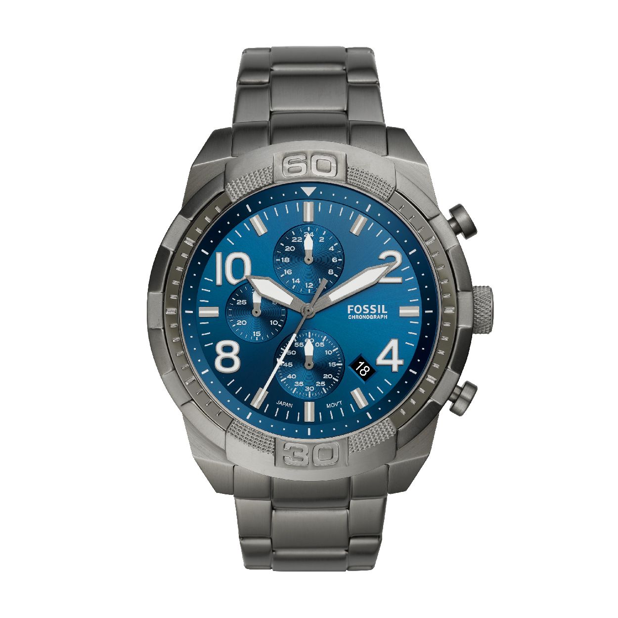 Dit herenhorloge is van het merk Fossil. Het is een chrono horloge met een band gemaakt van edelstaal. De diameter van de kast is 50 mm.
De verdere specificaties van het horloge zijn als volgt:
Bandbreedte (mm): 24
Kastmateriaal: edelstaal
Techniek: quartz