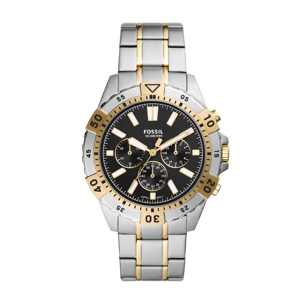 Dit herenhorloge is van het merk Fossil. Het is een chrono horloge met een band gemaakt van edelstaal. De diameter van de kast is 44 mm.
De verdere specificaties van het horloge zijn als volgt:
Bandbreedte (mm): 20
Kastmateriaal: edelstaal
Techniek: quartz