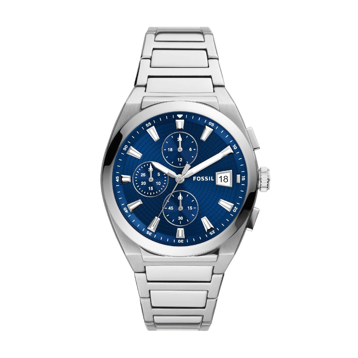 Dit herenhorloge is van het merk Fossil. Het is een chrono horloge met een band gemaakt van edelstaal. De diameter van de kast is 42 mm.
De verdere specificaties van het horloge zijn als volgt:
Bandbreedte (mm): 18
Kastmateriaal: edelstaal
Techniek: quartz
