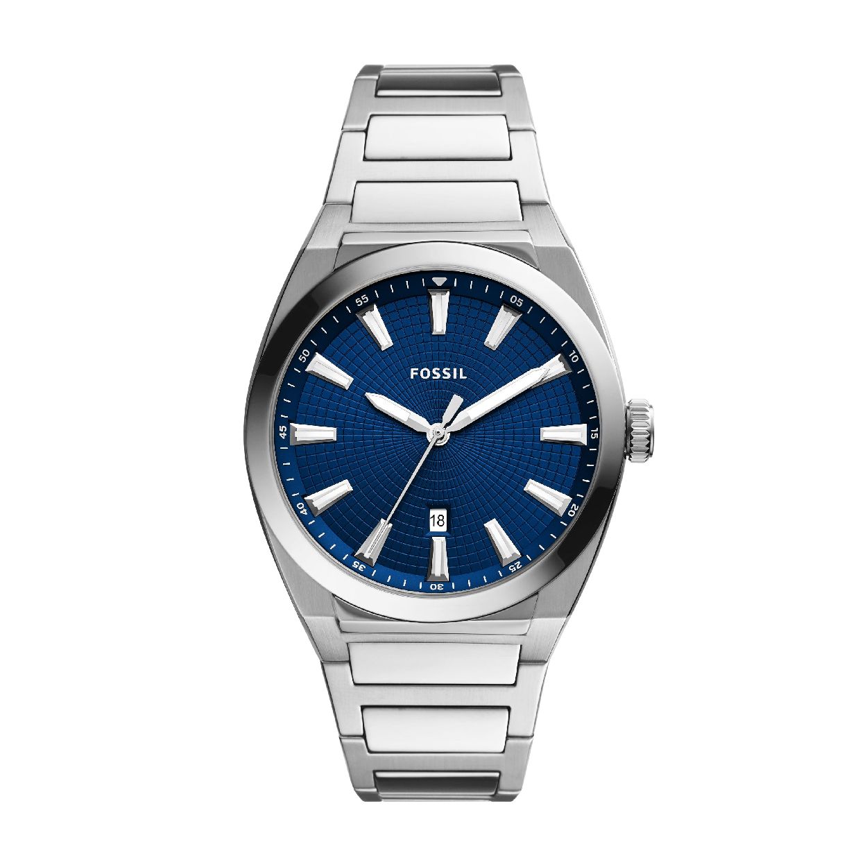 Dit herenhorloge is van het merk Fossil. Het is een  horloge met een band gemaakt van edelstaal. De diameter van de kast is 42 mm.
De verdere specificaties van het horloge zijn als volgt:
Bandbreedte (mm): 18
Kastmateriaal: edelstaal
Techniek: quartz