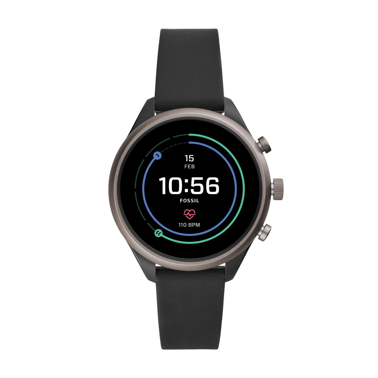 Dit Fossil horloge heeft een silicone band.