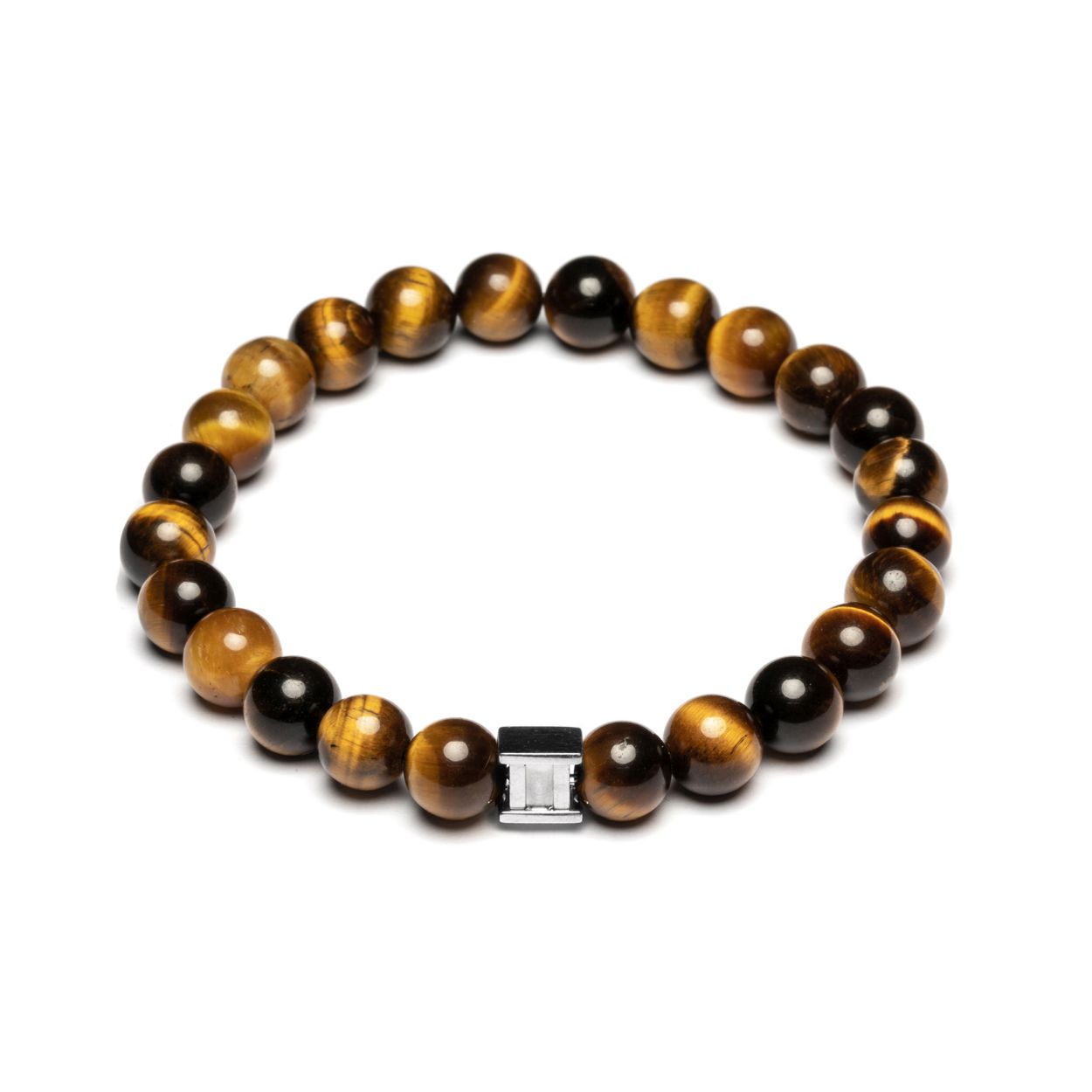 De Tiger Eye armband is gemaakt van 3 verschillende soorten Tijgeroog stenen van 8mm uit Zuid Afrika. Tijgeroog wordt vaak de Krijgersteen genoemd. Het is een krachtige steen die je beschermt tegen negatieve invloeden van buitenaf. Het wordt ook geacht moed, kracht en doorzettingsvermogen te versterken.
Maat M: 20 cm