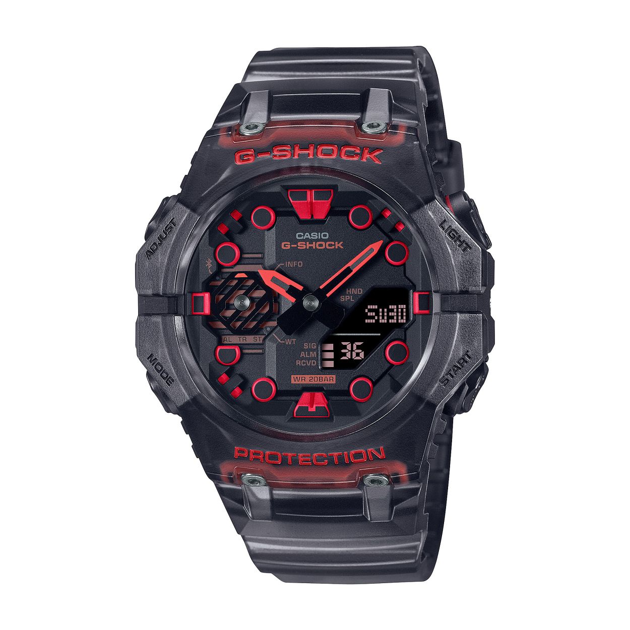 casio g-shock zwart/rood