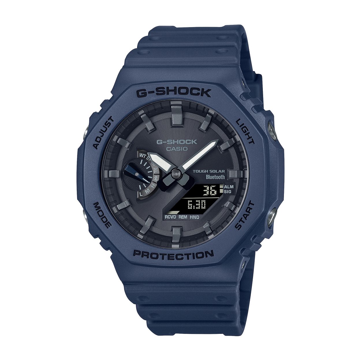 Dit is een Casio horloge uit de collectie G-SHOCK Classic.
Referentienummer: GA-B2100-2AER

Het horloge heeft een diameter van 45.5MM. De kast en de band zijn gemaakt van hars. Het horloge heeft een zwarte wijzerplaat en mineraal glas. Het horloge is perfect voor vrij duiken zonder scuba-uitrusting: het horloge is waterbestendig tot 20 bar (ISO 22810).

Dit horloge heeft de volgende functies: Superilluminator, 5 alarmen per dag, Automatische kalender, 12/24-uurs tijdweergave, Knopgeluiden aan/uit, Wijzer beweeg functie, Schokbestendig, Stopwatchfunctie - 1/100 sec. - 24 uur, Snoozefunctie, Snoozefunctie, Wereldtijden