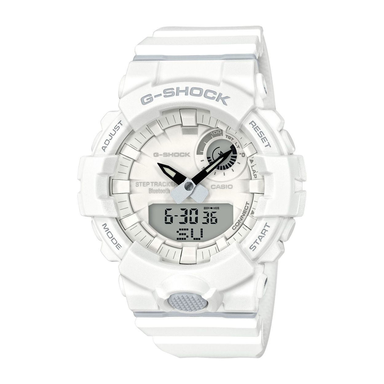 Dit horloge van Casio komt uit de collectie: G-SHOCK G-SQUAD. Dit horloge heeft de volgende functies: Superilluminator, 5 alarmen per dag, Automatische kalender, 12/24-uurs tijdweergave, Stappenteller, Knopgeluiden aan/uit, Wijzer beweeg functie, Phone Finder, Schokbestendig, Bluetooth� Smart, Stopwatchfunctie - 1/100 sec. - 24 uur, Wereldtijden