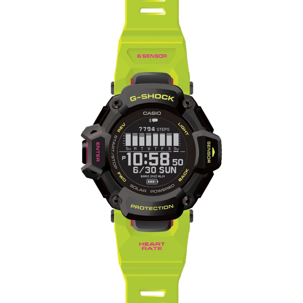 Dit is een horloge van het merk Casio uit de collectie G-SHOCK G-SQUAD.