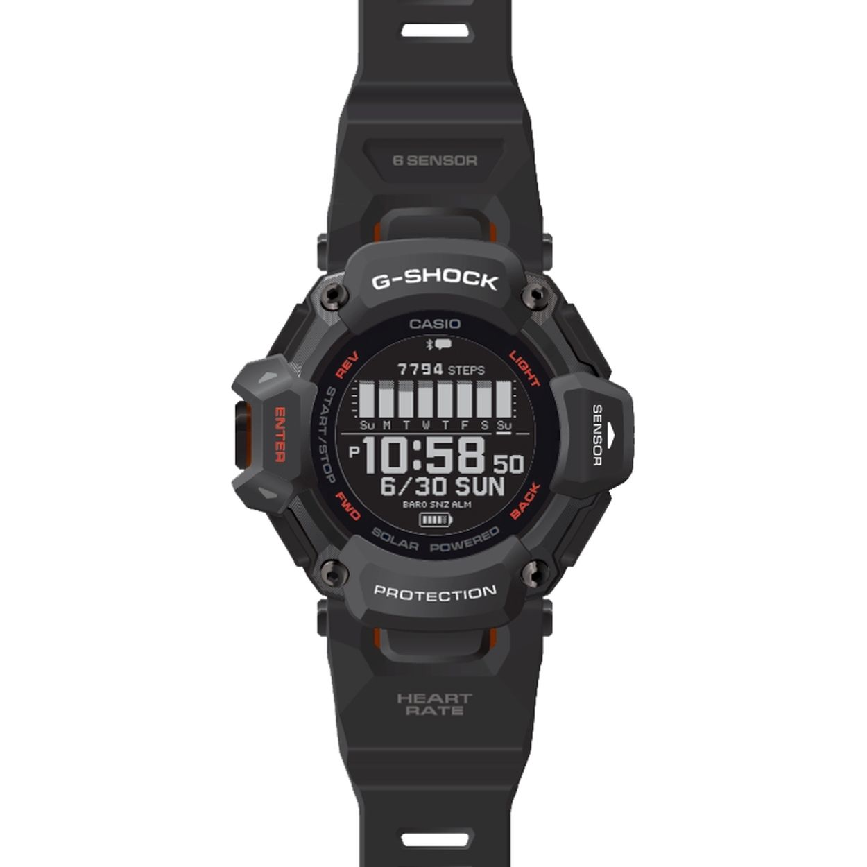 Dit is een horloge van het merk Casio uit de collectie G-SHOCK G-SQUAD.