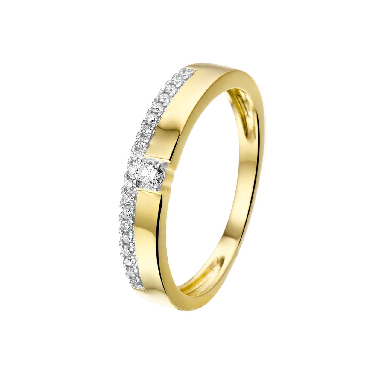 pas diamonds bicolor ring met briljant