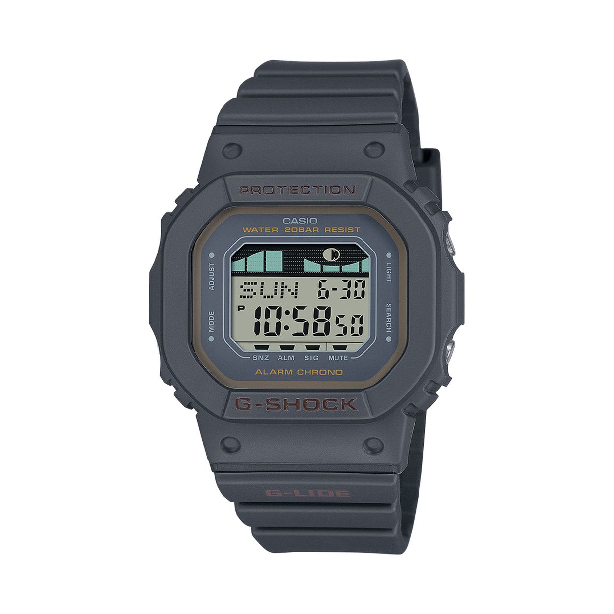 G-shock horloge, 6kant grijs
