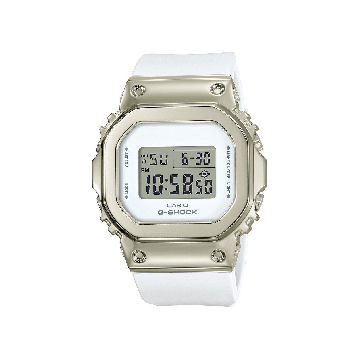 Dit dameshorloge is van het merk Casio. Het is een digitaal horloge gemaakt van kunststof
De verdere specificaties van het horloge zijn als volgt:
Glassoort: mineraal
Kastmateriaal: kunststof
Waterdichtheid: 20 ATM
Kastkleur: Zilver
Bandmateriaal: Kunststof
Bandkleur: Wit
Kastmaat: 38
Wijzerplaatkleur: Wit
Kastvorm: Overig
Sluiting: Gesp