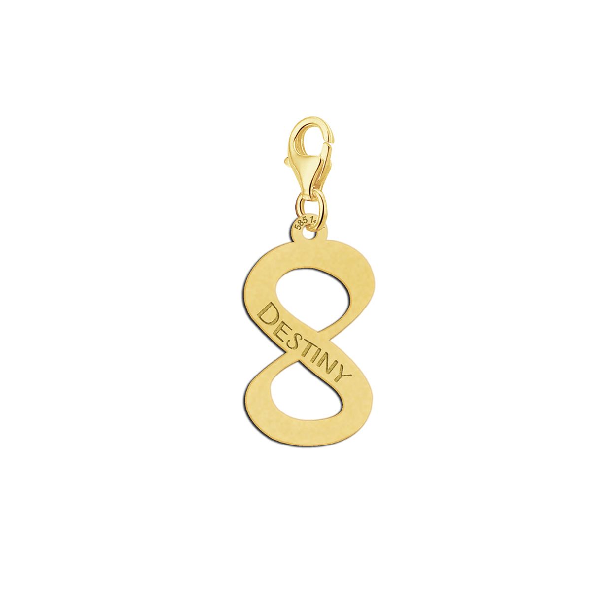 Names4ever Gouden infinity bedel met naam
