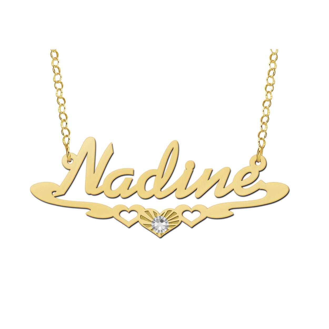 Gouden GNK08 "Nadine" Naamcollier
