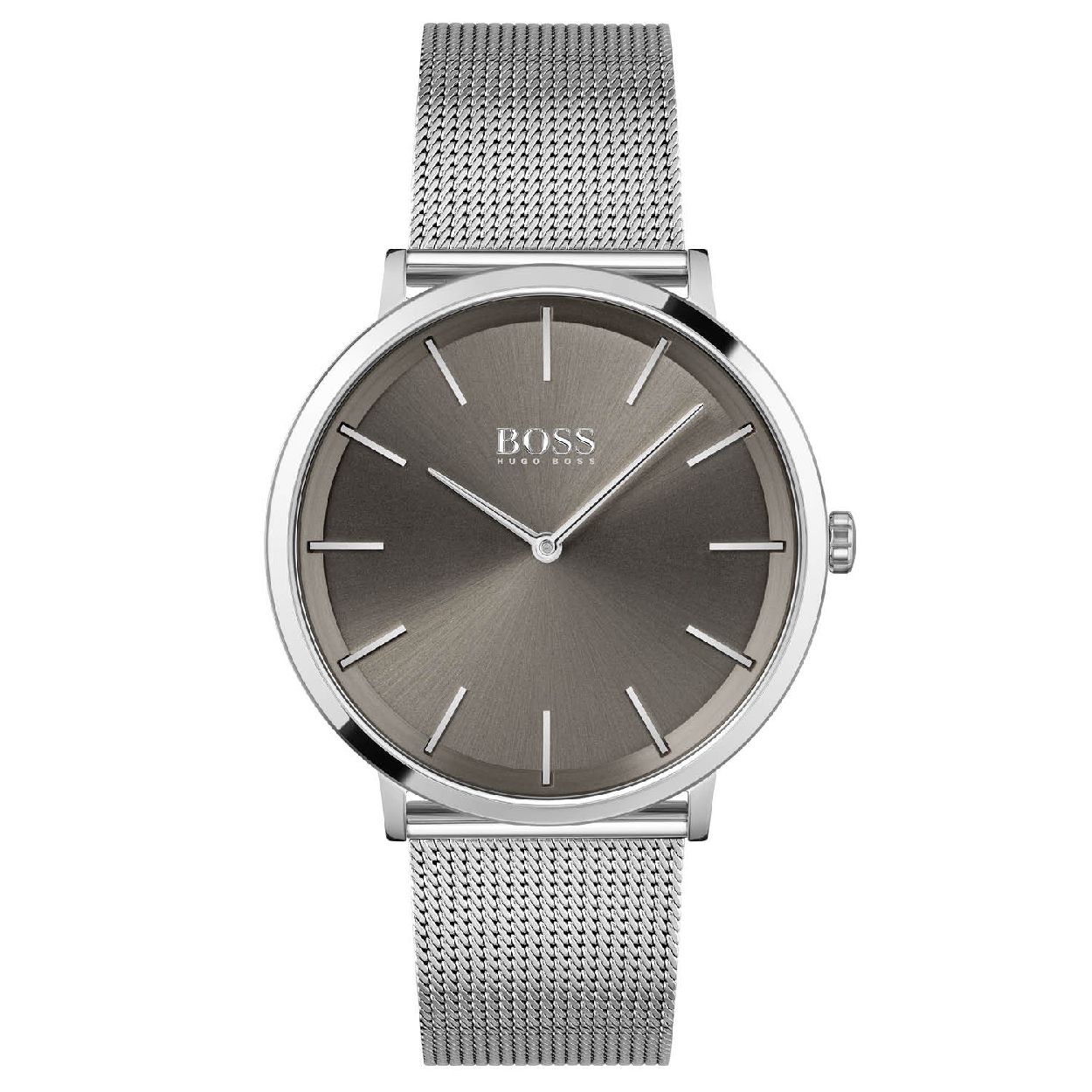 SKYLINER collectie 
Een ingetogen en ultra-slim design: de SKYLINER collectie van BOSS. Ontworpen voor elke moderne man die het graag simpel houdt. Een modern horloge met een geborstelde sunray wijzerplaat en uitgesneden index en prachtig afgewerkt met het iconische BOSS logo. Een minimalistische en eigentijdse collectie met de kenmerkende aandacht van BOSS voor detail.

BOSS
HUGO BOSS is afgestemd op levensstijlen waar het gaat om kwaliteit en precisie. Het wereldwijde fashionlabel is verdeeld in twee merken: BOSS en HUGO. Het merk BOSS biedt geavanceerde, moderne horloges gericht op kwaliteit en design om een onberispelijke look te creeren � of het nu zakelijk, casual of sportief is. De horloge collectie van BOSS is perfect afgestemd op levensstijlen waar het gaat om kwaliteit en precisie. BOSS is op maat gemaakt in een onberispelijke stijl.

Tijd vergaat, stijl blijft. BOSS presenteert een horlogecollectie voor heren die bewijst dat details echt het verschil maken. Kies uit zakelijke en casual horloges van BOSS om uw look de finishing touch te geven.

SPECIFICATIES
- Mineraalglas
- Ronde kastvorm, 40 mm
- Stalen horlogekast
- Grijze wijzerplaat
- Zilverkleurige Milanese horlogeband 
- 3 ATM