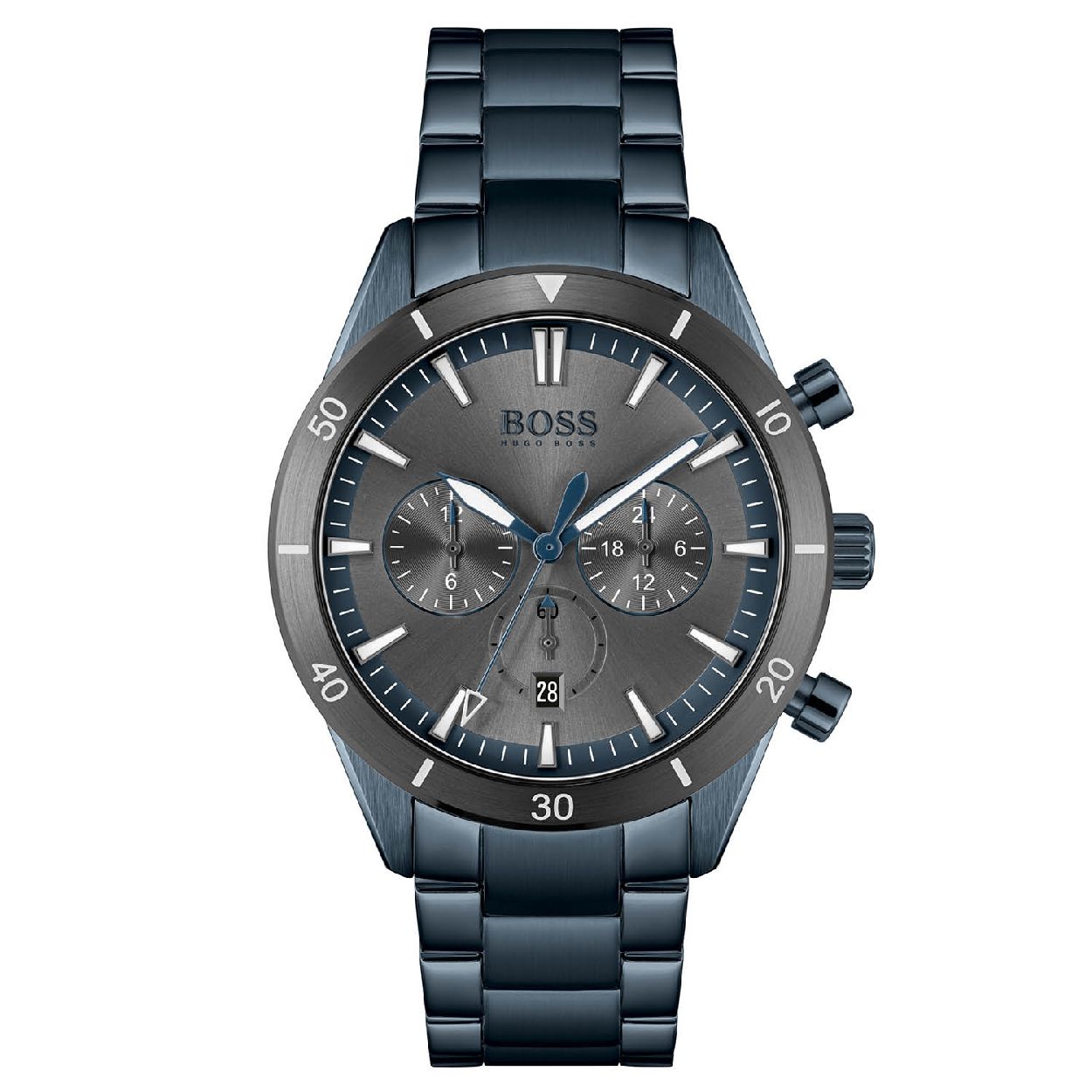 SANTIAGO
Dit casual horloge uit de Santiago collectie combineert een vintage stijl met de meest gevanceerde functies van nu. Zo beschikt het horloge over Dual Time, waarbij een tweede tijd uit bijvoorbeeld een andere tijdzone kan worden weergegeven. Gemaakt voor de stijlvolle en avontuurlijke man.

