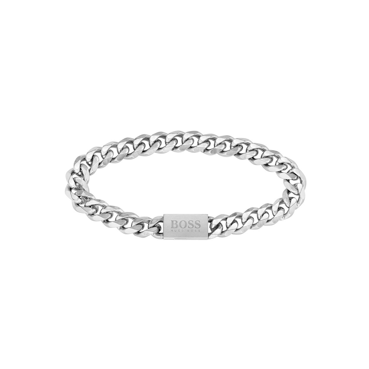 BOSS JEWELS HBJ1580144M CHAIN FOR HIM Mannen Armband 19cm
Deze armband van BOSS uit de Chain for him serie met artikelnr. HBJ1580144M is een stoere armband voor de  Boss klant. De zilverkleurige stalen herenarmband bestaat uit platte geslepen gourmetschakels en heeft een sluiting die werkt op een magneet. De lengte is 19cm en de herenarmband is 9mm breed. Zeker leuk te combineren met andere BOSS armbanden. 

Het merk:
HUGO BOSS is afgestemd op levensstijlen waar het gaat om kwaliteit en precisie. Het wereldwijde fashionlabel is verdeeld in twee merken: BOSS en HUGO. Het merk BOSS biedt geavanceerde, moderne horloges gericht op kwaliteit en design om een onberispelijke look te cre�ren � of het nu zakelijk, casual of sportief is. Ontdek de nieuwe horlogecollectie die bewijst dat details echt het verschil maken.

Specificaties:
- Artikelnr: HBJ1580144M
- EAN code: 7613272428613
- Zilverkleurige stalen herenarmband
- Materiaal: Staal
- Lengte: 19cm