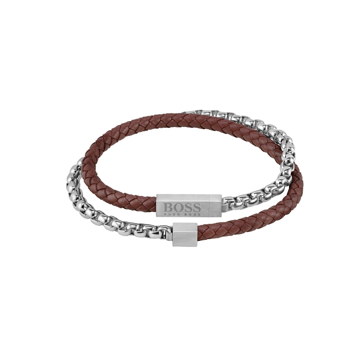 Dit is een herenarmband van het merk BOSS uit de serie Blended