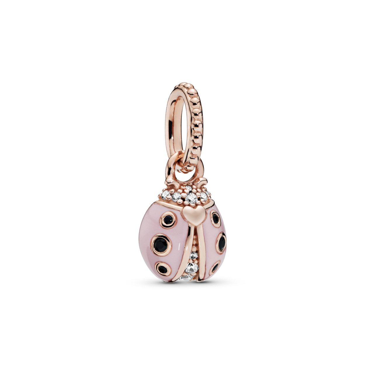 Pandora - Ladybird met roze emaile, lieveheersbeestje - 387909EN160