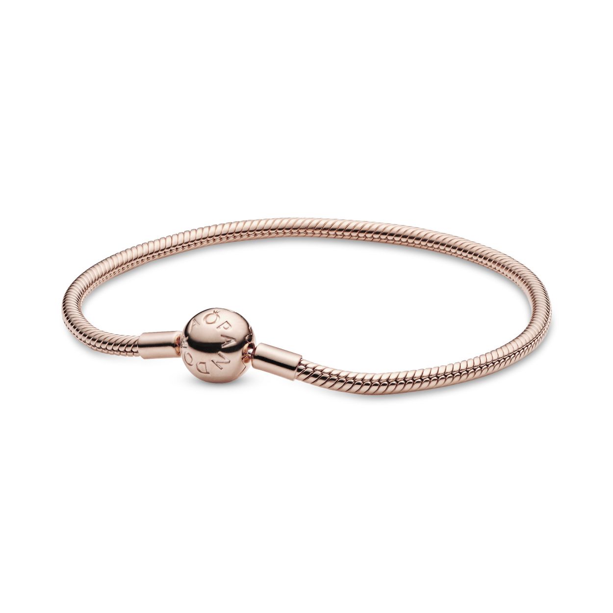 14k Ros&eacute; gold-plated snake chain-armband