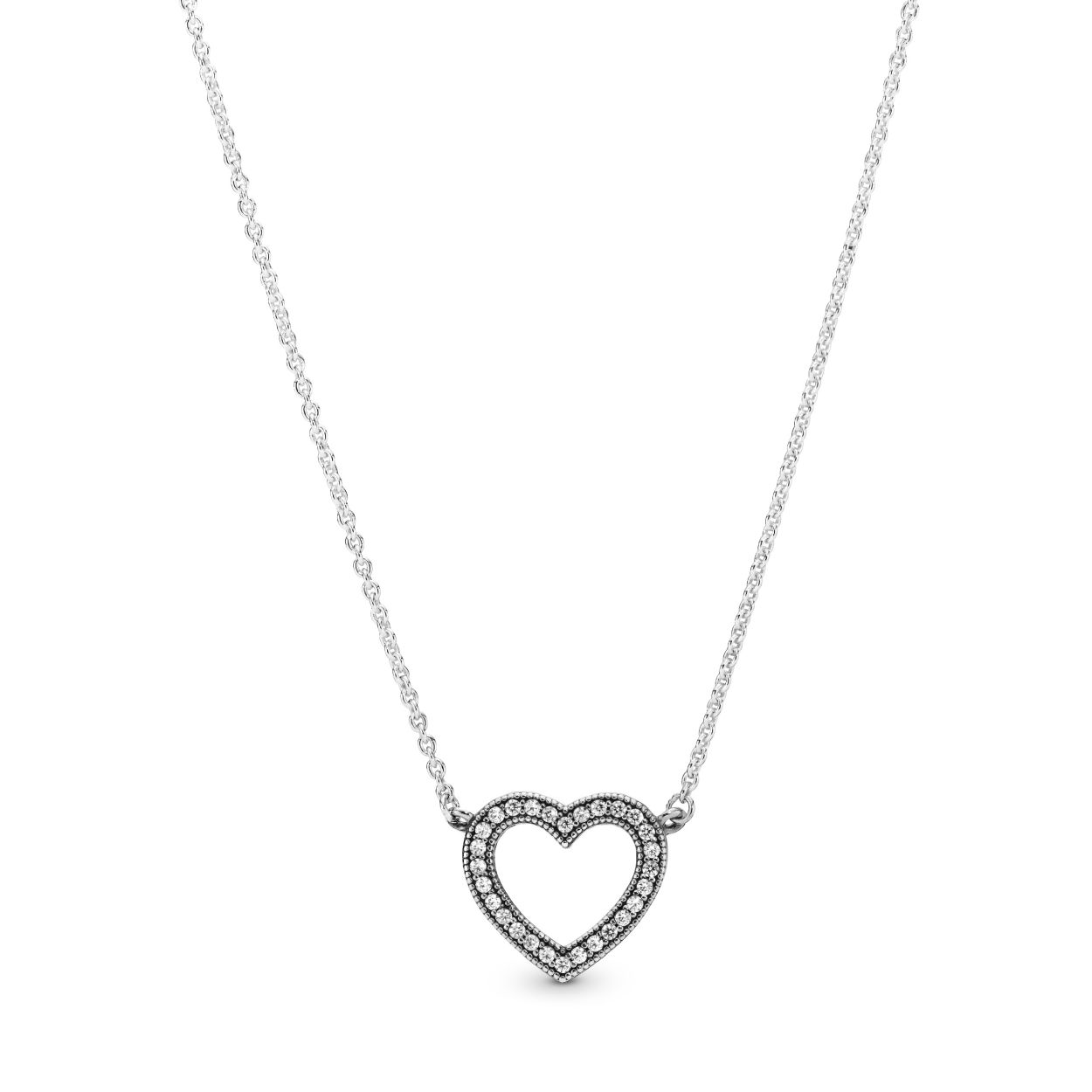 Sprankelend Open Hart Ketting