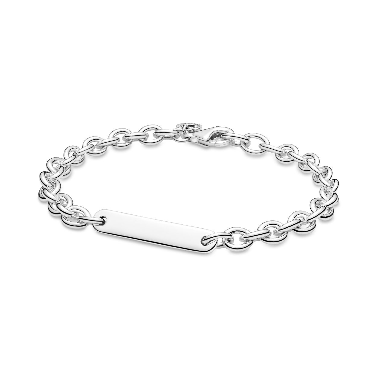 pandora armband zilver met graveerplaat op 20 cm