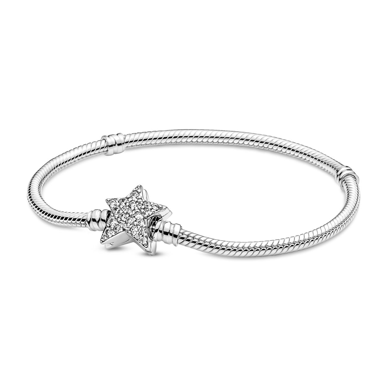 Pandora armband Asymmetric Star zilver zirconia 17cm- 599639C01-17