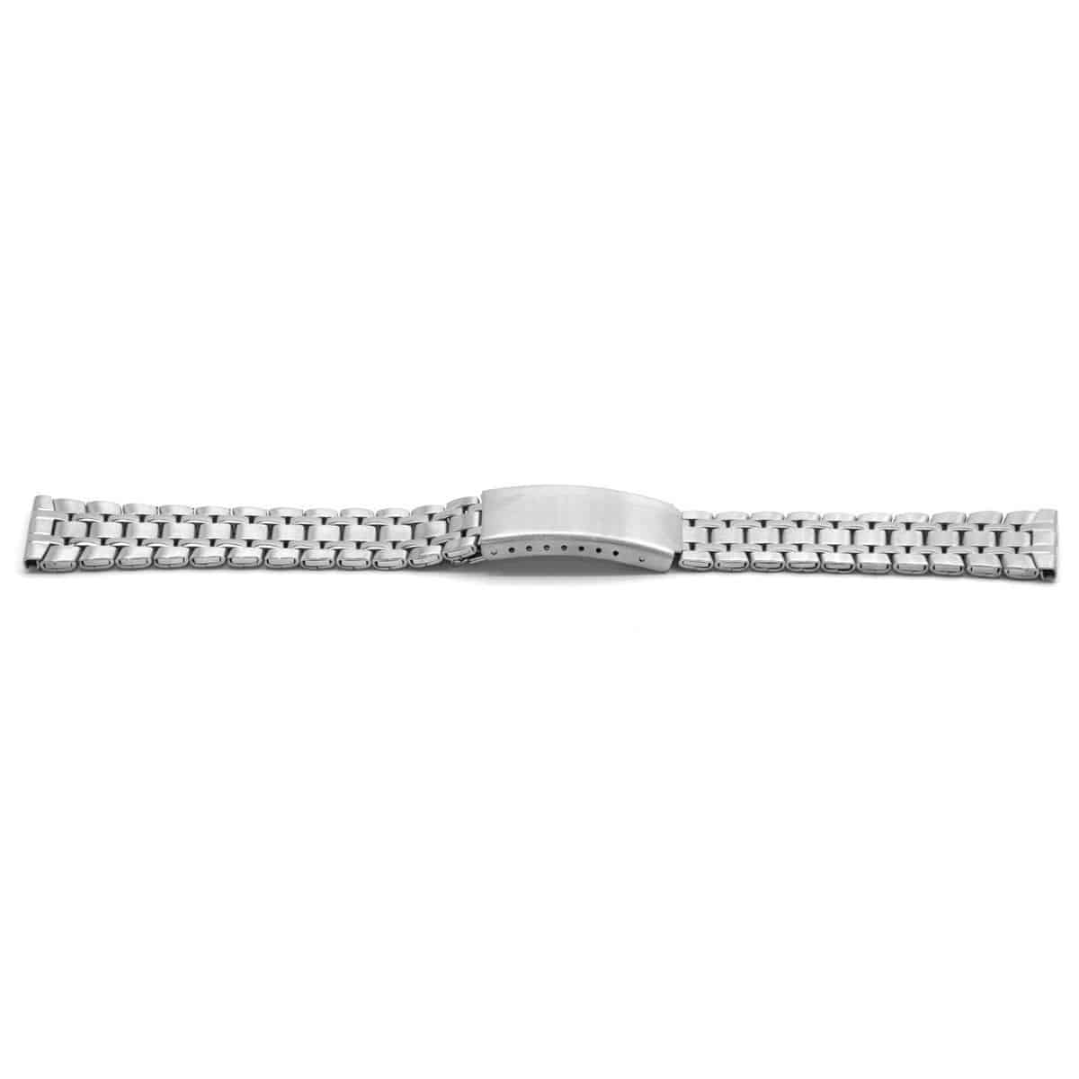 Horlogeband all stainless steel met klepsluiting.
Kleur band: Grijs/metaal
Band dikte: 2.7 mm
Band lengte: 170 mm
Band breedte: 18 mm
Gesp: All Stainless klepsluting
Bekleding binnenband: NVT
Gestikt: NVT
Pushpin: Exclusief
NFC Chip: NeeEAN: 4780286305186
