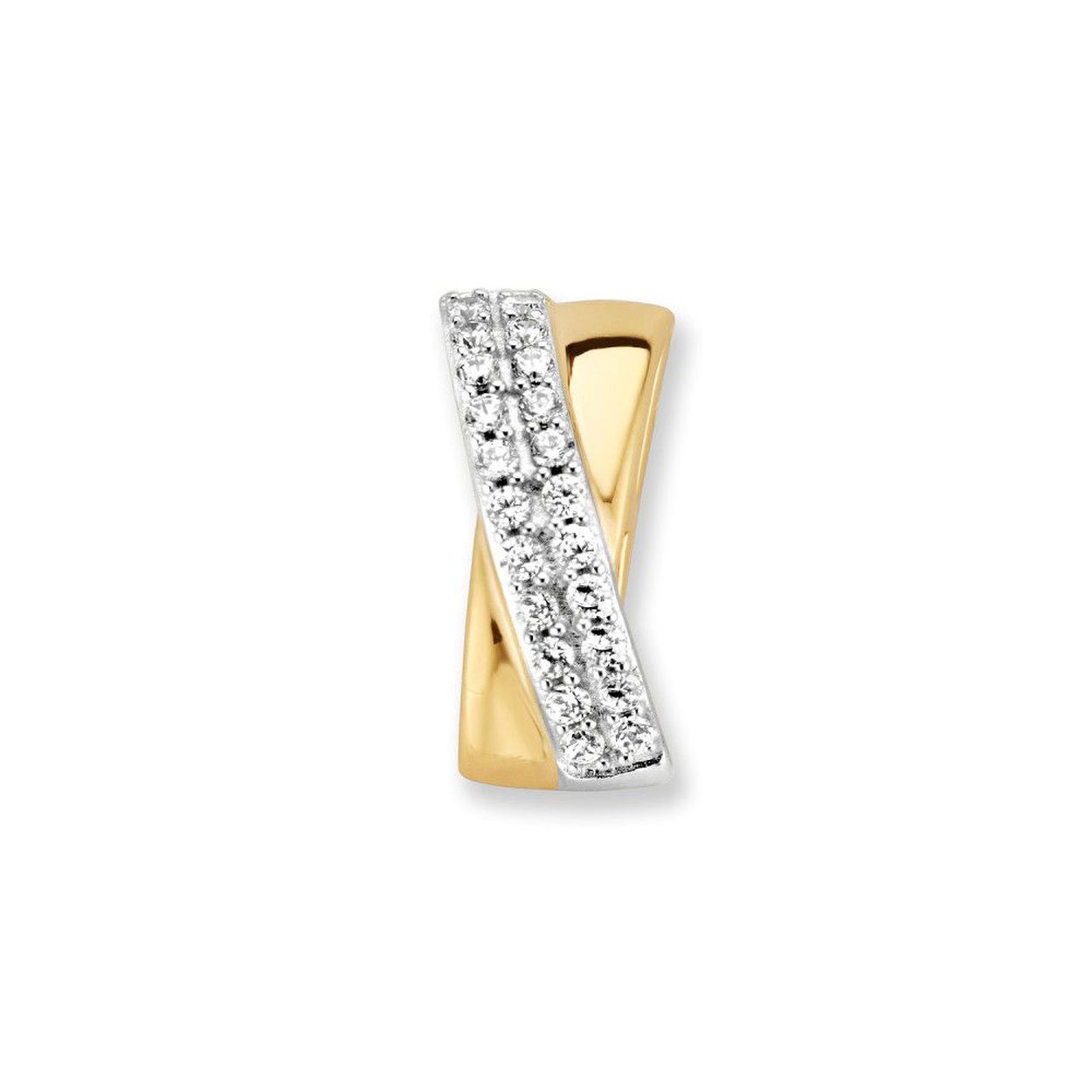 Excellent jewelry 14kt bicolour geel/witgoud