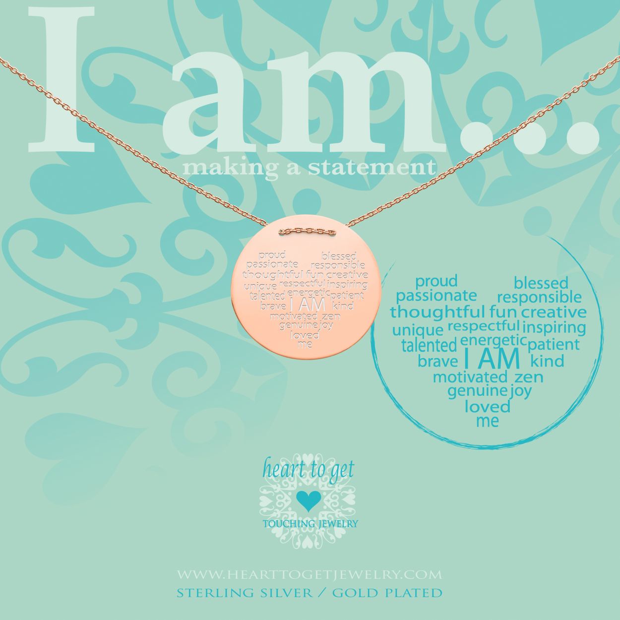 Heart To Get Iam413N-Iamhea-R Ketting Rosegoudkleurig Munt 26 Mm Is Van De I Am�Proud Collectie