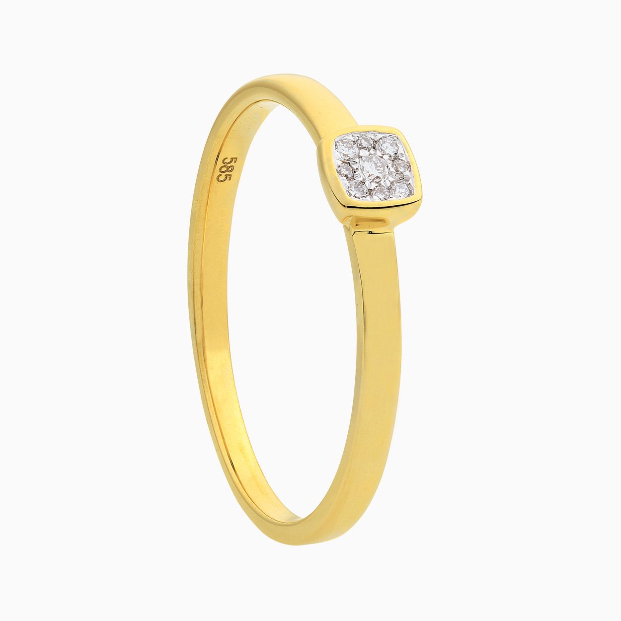 Groeibriljant ID-119R-5 Ring met 0.05 crt diamant. maat 19+