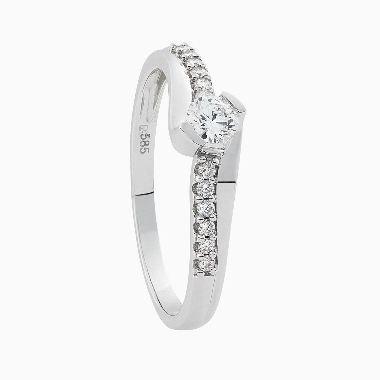 De 14krt witgouden ring, modelnummer ID-78R-25, bevat diamanten van totaal 0.25ct TW-VS/SI. Gemaakt van 14-karaats goud, is deze ring perfect voor een subtiele, elegante uitstraling. Draag deze ring dagelijks of combineer met andere sieraden voor speciale gelegenheden. Ideaal om uw look compleet te maken. Maat: 55. Categorie: Sieraad.