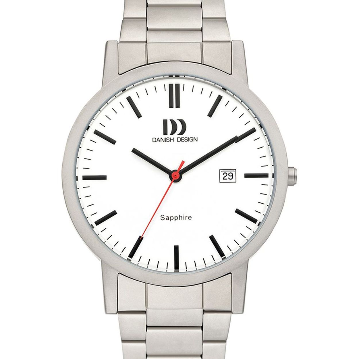 Dit trendy horloge Danish Design horloge beschikt over een quartz horloge en een zilverkleurige band.