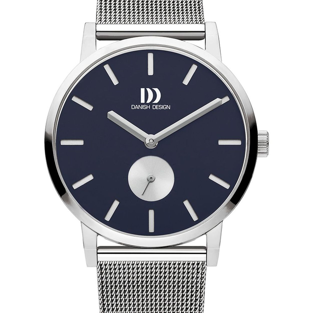 DANISH DESIGN HORLOGE IQ68Q1219 EDELSTAAL MET BLAUWE WIJZERPLAAT