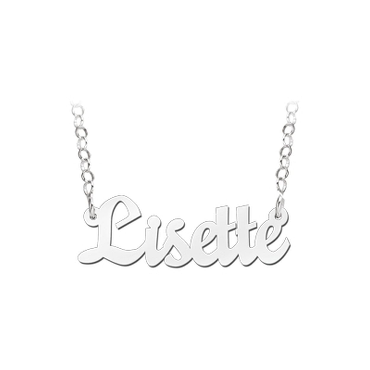Zilveren naamcollier Lisette ZNK13
