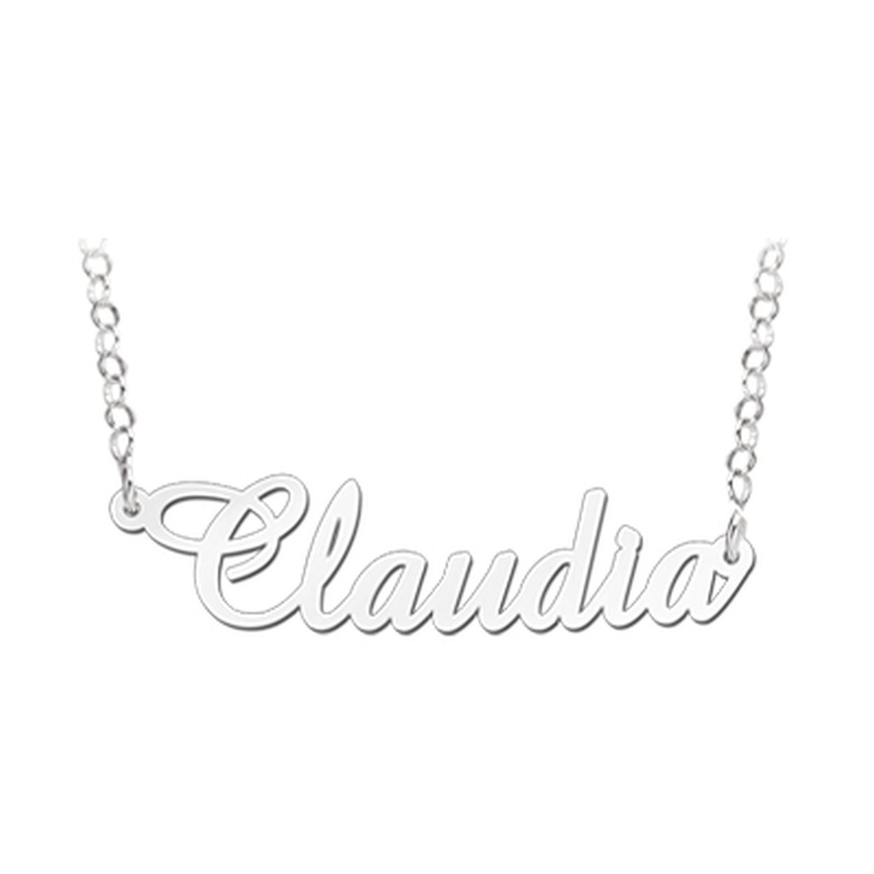 Zilveren naamcollier Claudia ZNK18