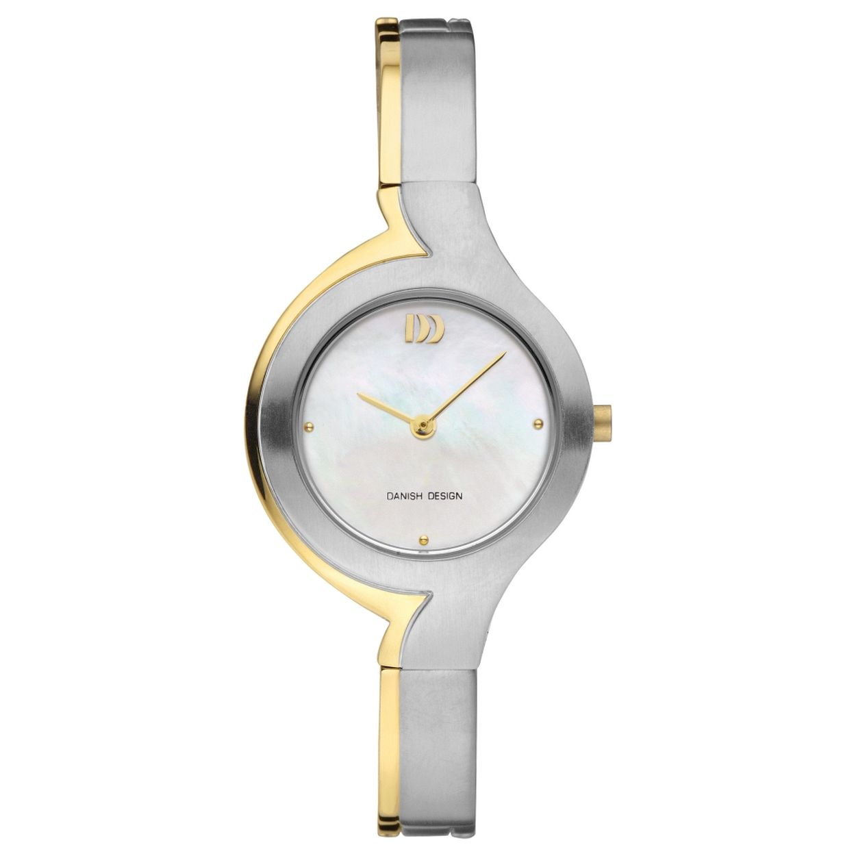 Danish Design horloge IV65Q1148 dames titanium 

- band + kast titanium zilver/ goudkleurig
- wijzerplaat parelmoer met zilveren puntjes
- geschikt voor mensen met een allergie
- draagcomfort door licht gewicht
- spat waterdicht: handen wassen, regen
- exclusief materiaal
- bijzonder sterk
- quartz
- maat kast 28mm