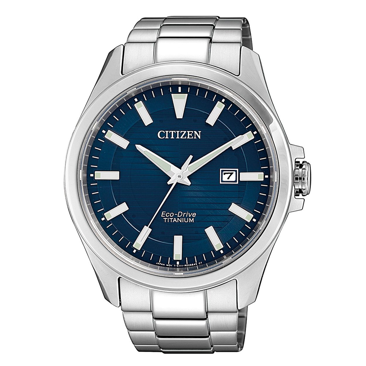 Robuust Citizen herenhorloge met blauwe wijzerplaat