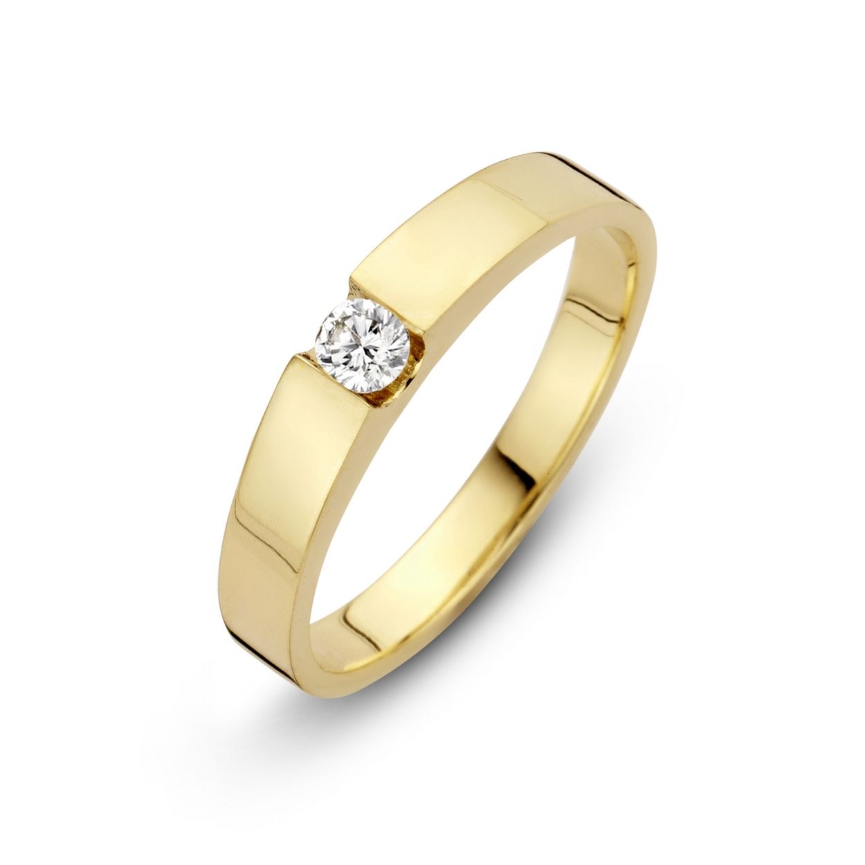 Stretto damesring met 1x0.05 crt. groeibriljant 70-727-2005
