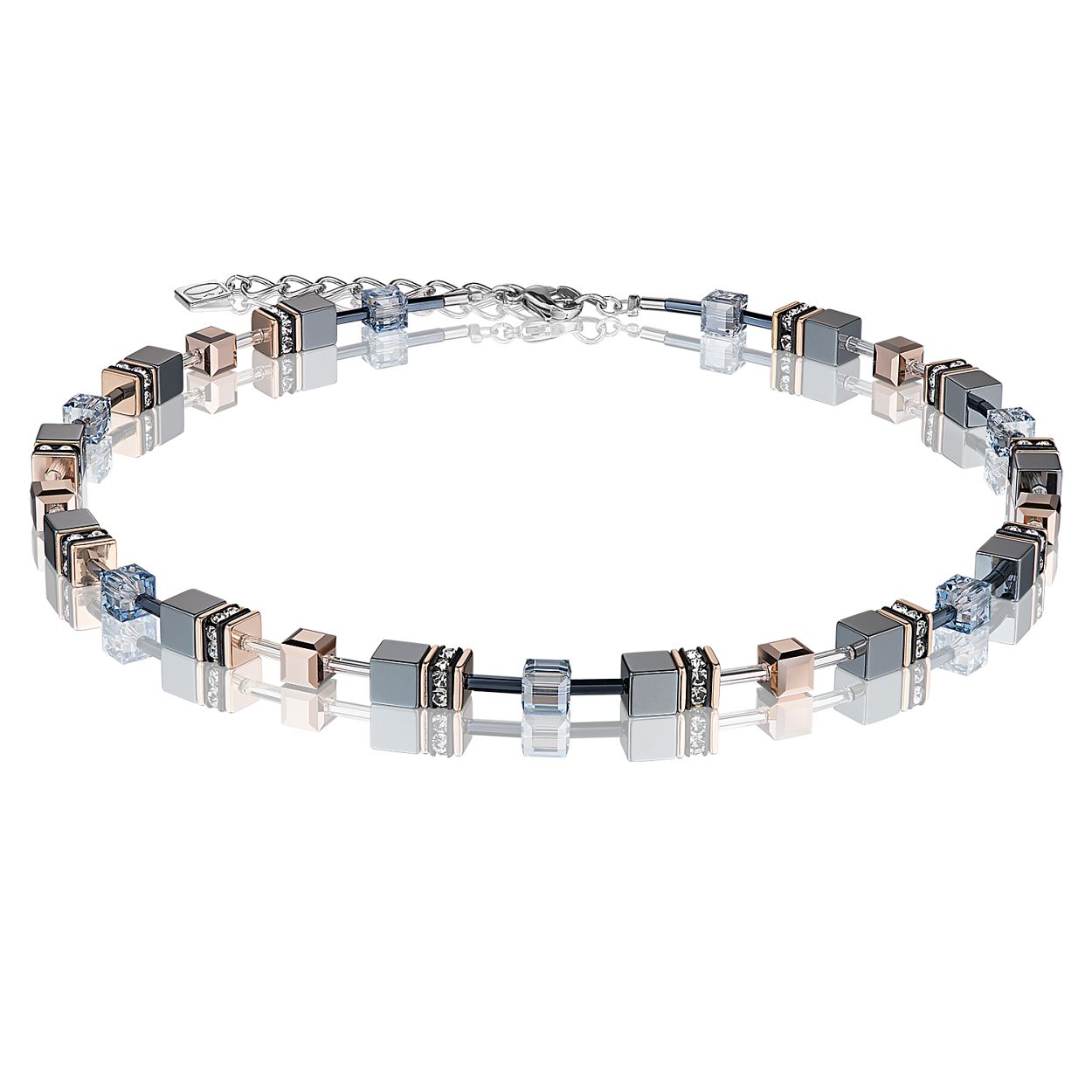 0730 collier IJsblauw 40-45cm 4015-10-0730