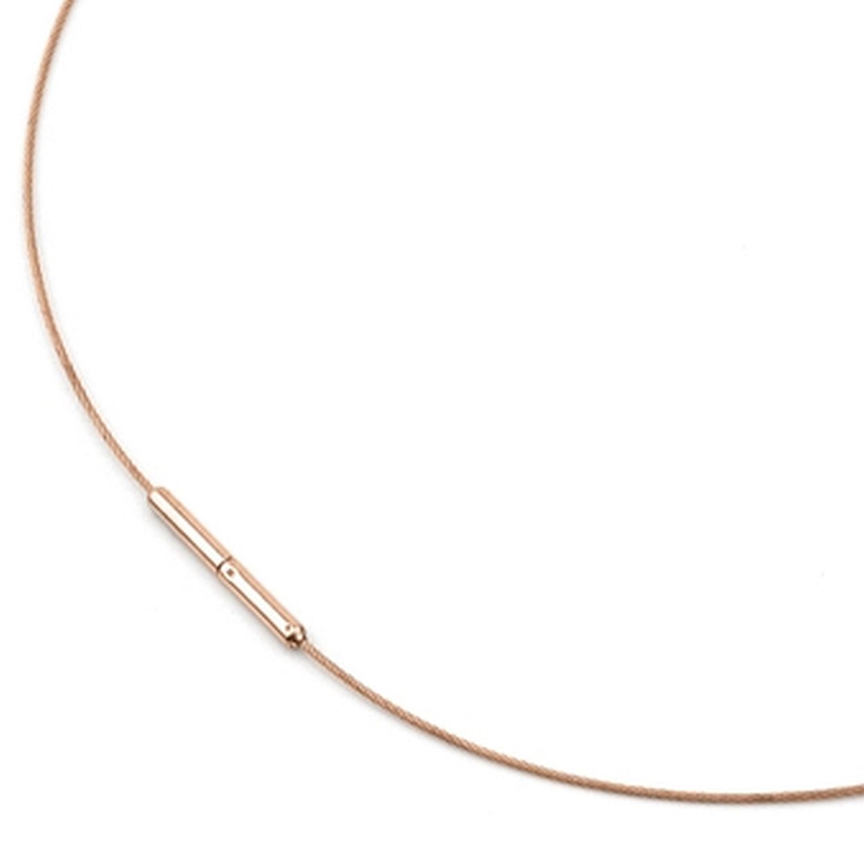 Boccia rosé verguld collier titanium 0802-03 45cm