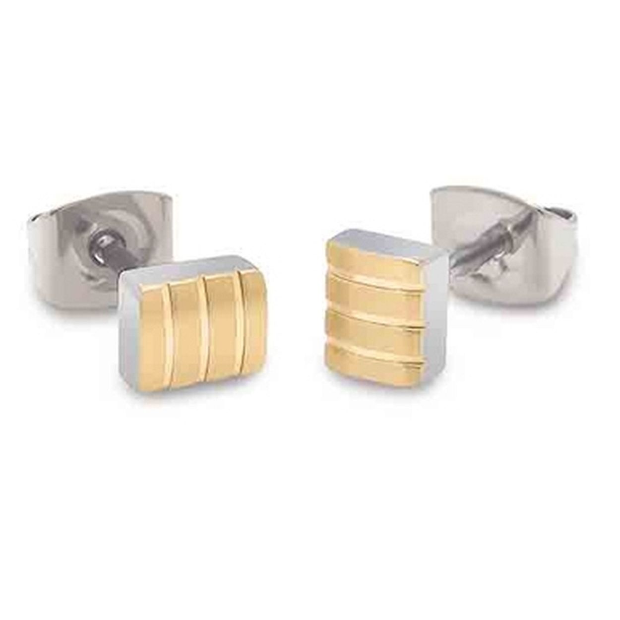 Oorknoppen bicolour titanium Boccia BOC-05001-02