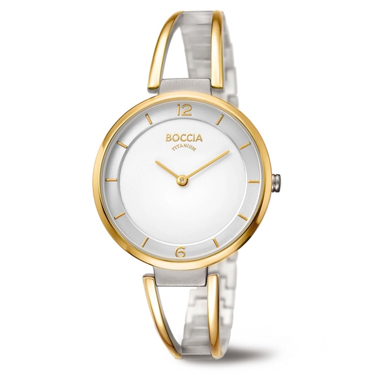 Boccia Bicolor horloge met Spang/schakelband