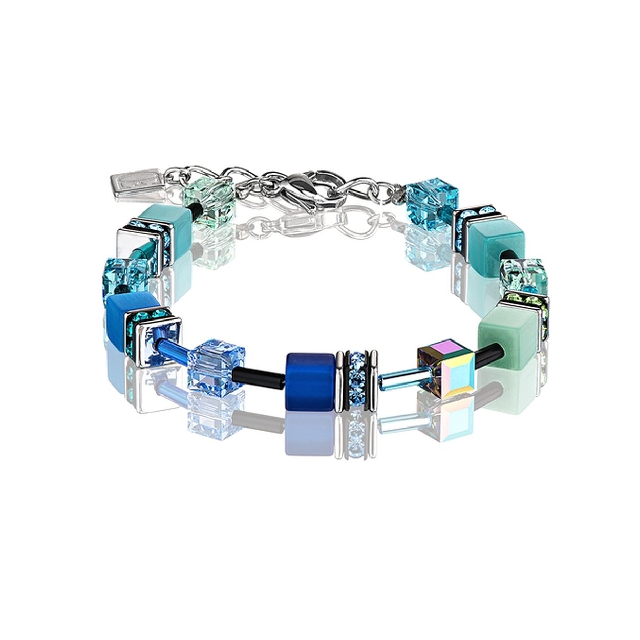 0705 armband Blauw Groen Coeur de Lion 18-20cm 2838-30-0705