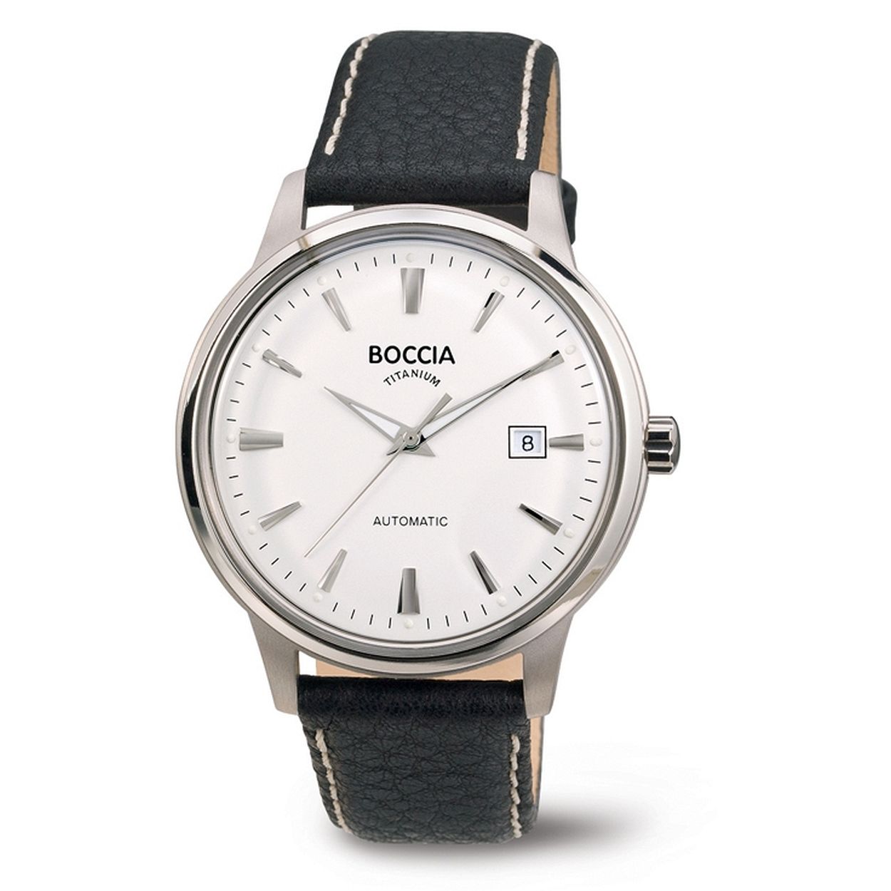 Minimalistisch Boccia Horloge zwart en zilver met datum