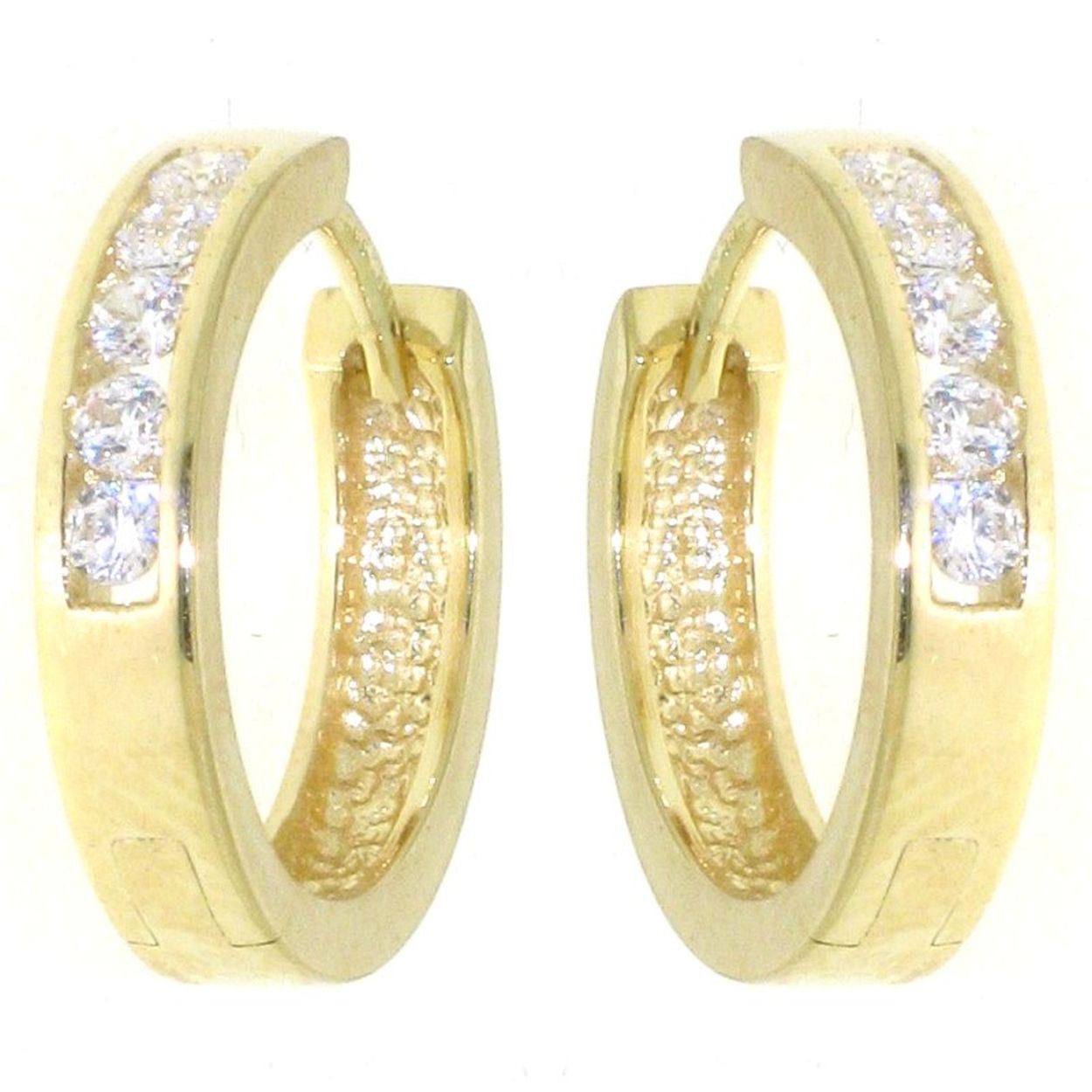 Creolen Goud Hartenwens zirconia S0002-G