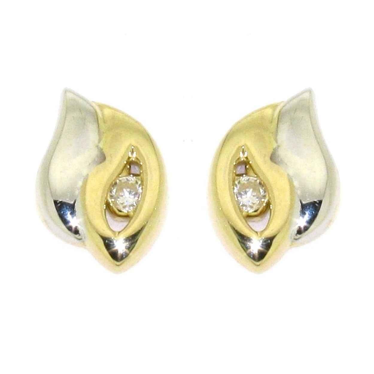Oorknoppen zirconia goud Hartenwens ADD124